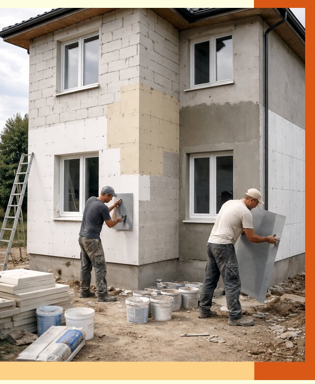 Утепление дома из газобетона в Санкте-Петербурге от 4464 руб./м² — заказать у ТепломастерСнк